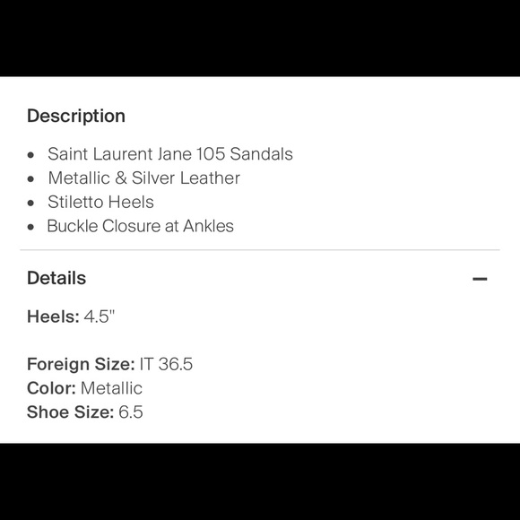 Saint Laurent Jane 105 Sandal size IT 36.5 - Picture 6 of 6